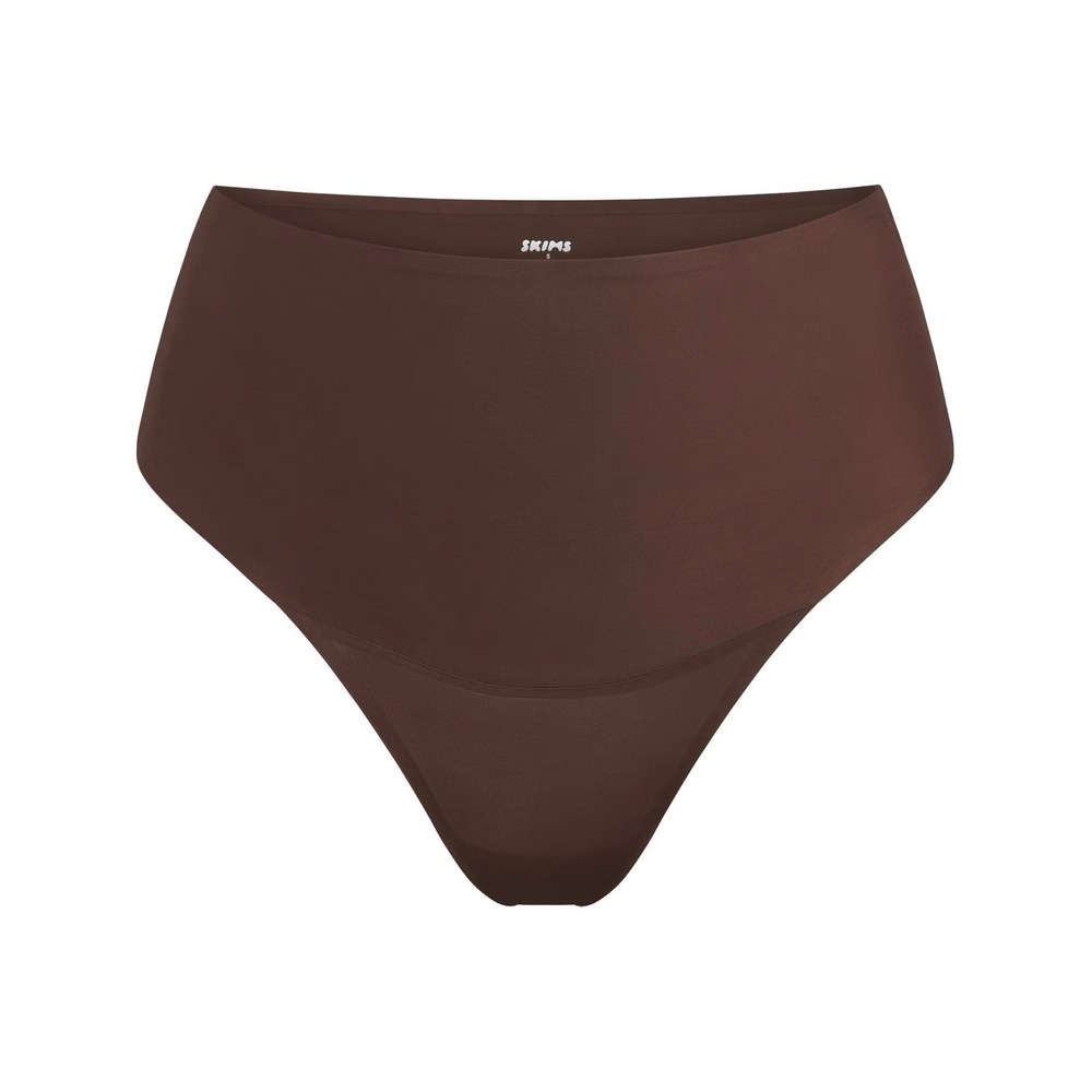 Skims Semi High Waisted Thong - Cocoa - NWOT - XS - Picture 1 of 4